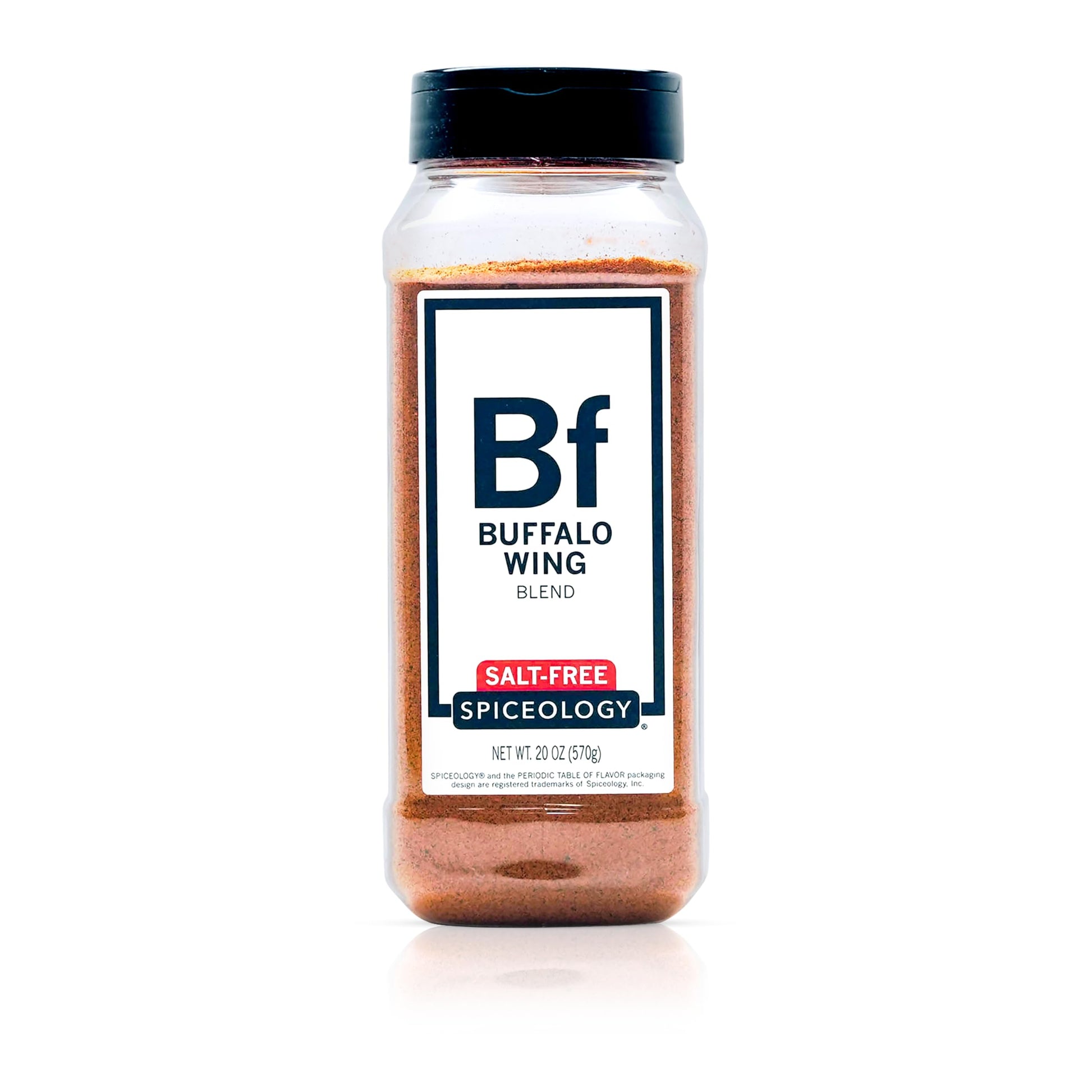 Spiceology - Buffalo Wing Salt-Free Seasoning - Tangy Spice Blend Of Paprika  Chili Peppers  Tomato Powder & Honey Granules - Ideal For Chicken Wings  Cauliflower  Vegetables & More - 20 Oz