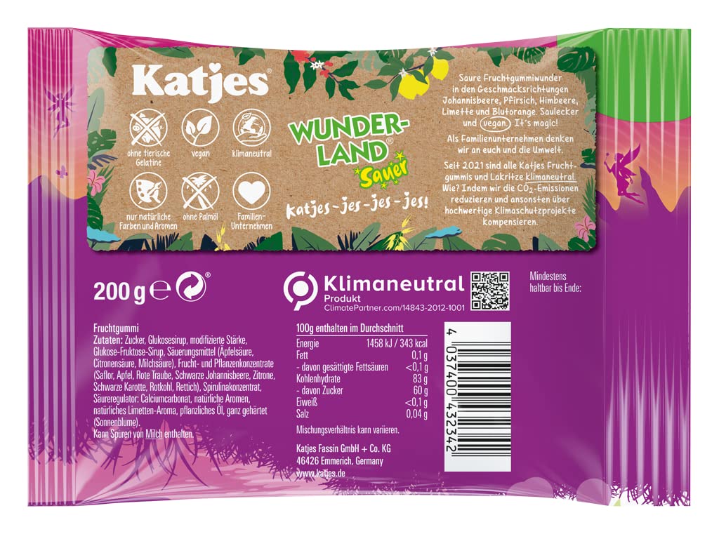 Katjes Wunderland Sauer Candy 200G (Wonderland Sour)