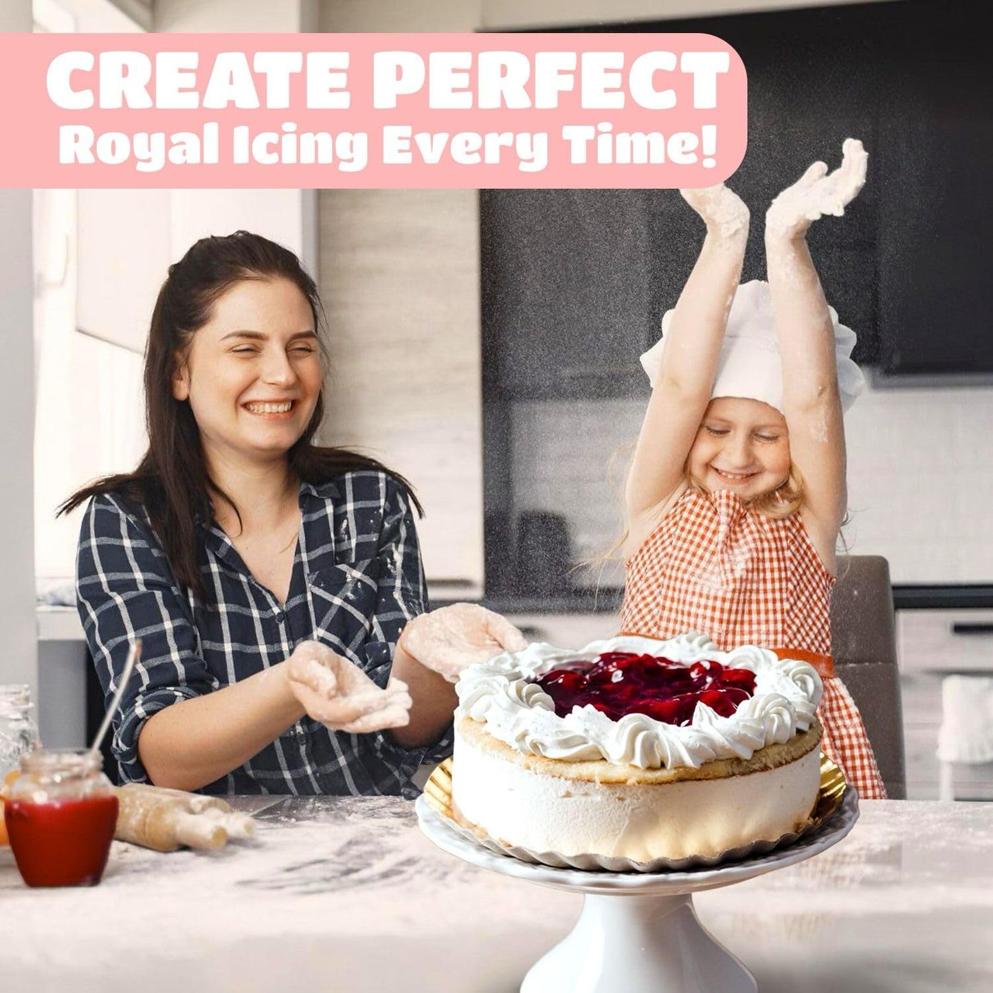 OCREME Meringue Powder for Cake Decorating – Egg White Substitute, 1LB Bag, Gluten-Free, Ideal for Royal Icing & Buttercream