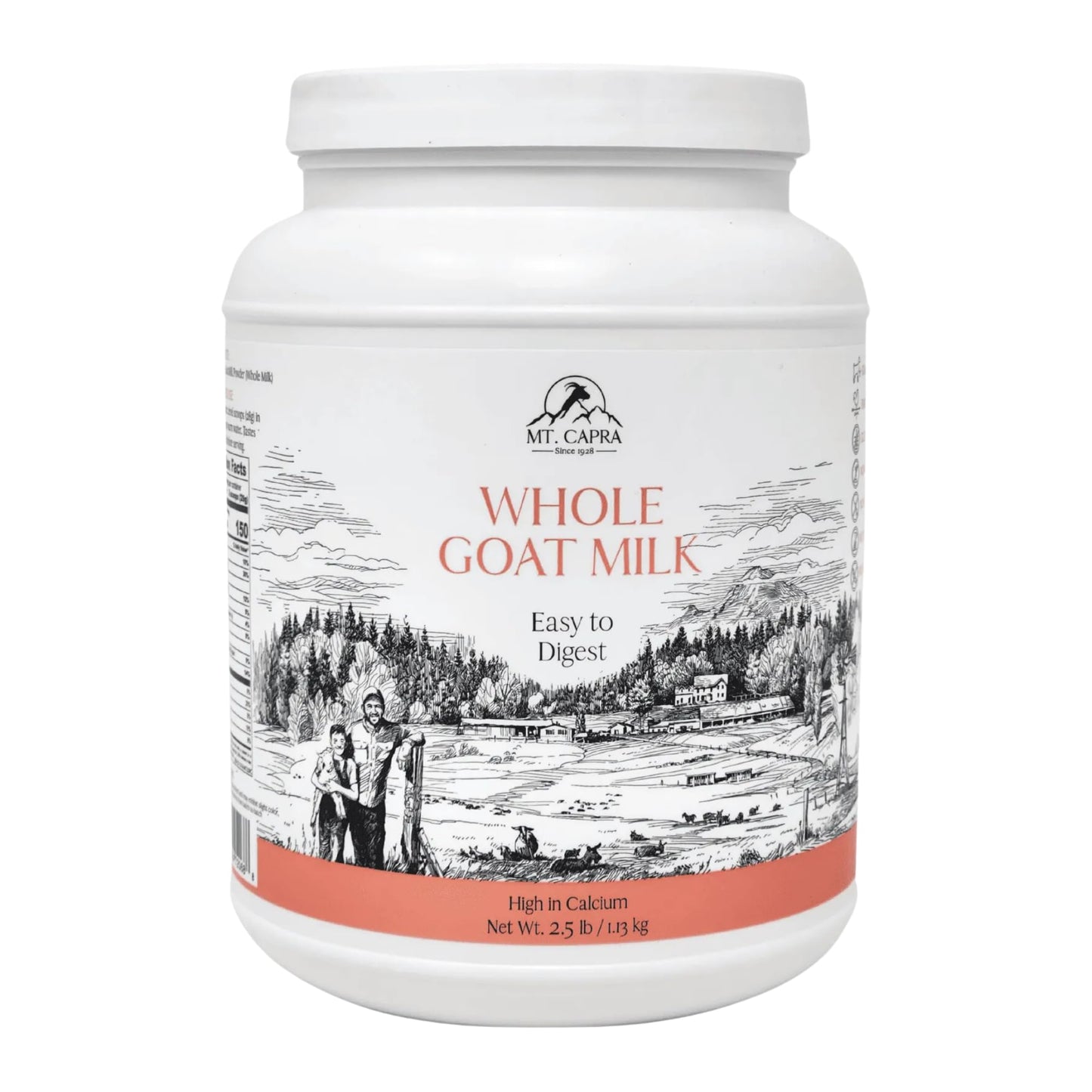 Mt. Capra Whole Goat Milk Powder, Non-GMO, A2, Easy to Digest, 40 Ounce