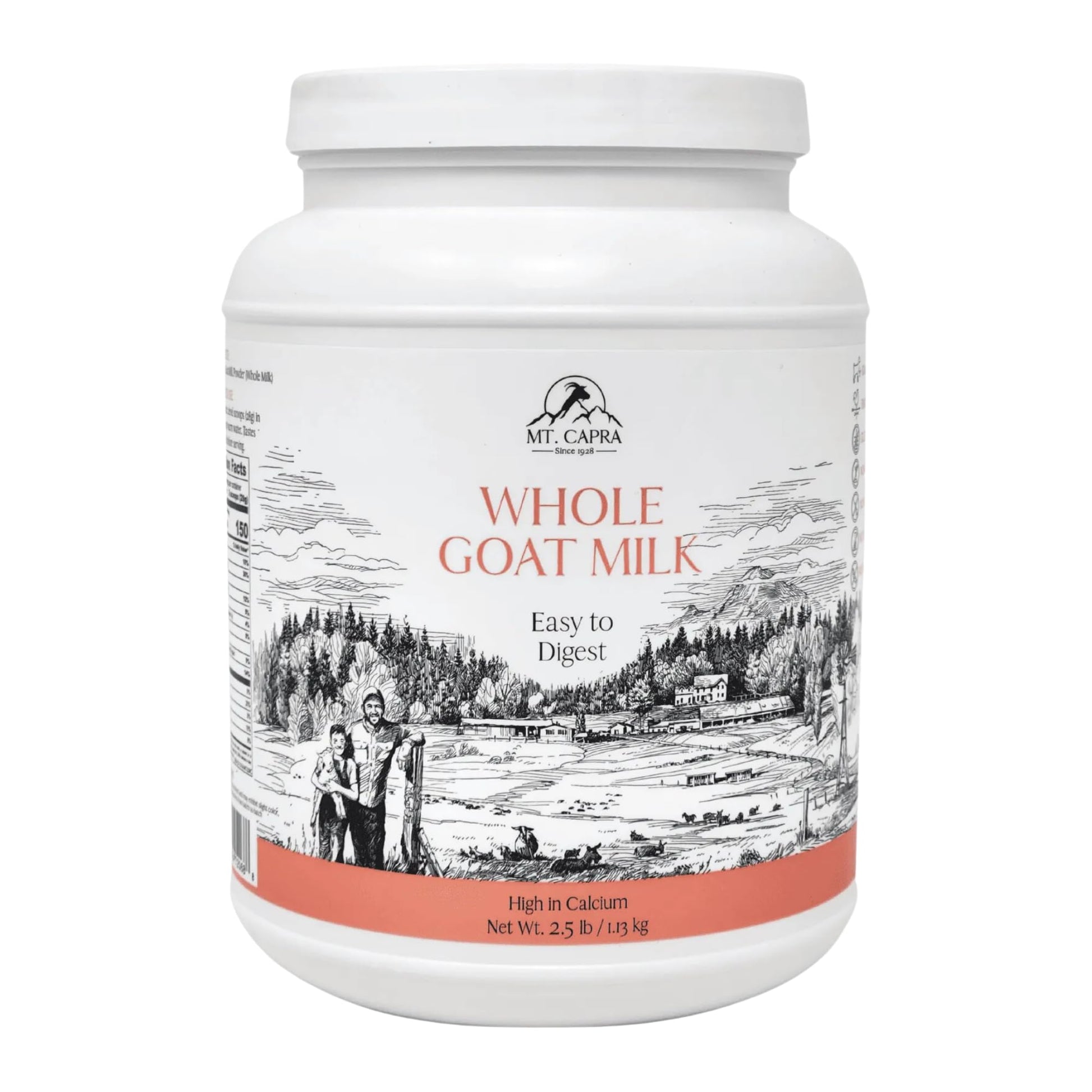 Mt. Capra Whole Goat Milk Powder, Non-GMO, A2, Easy to Digest, 40 Ounce