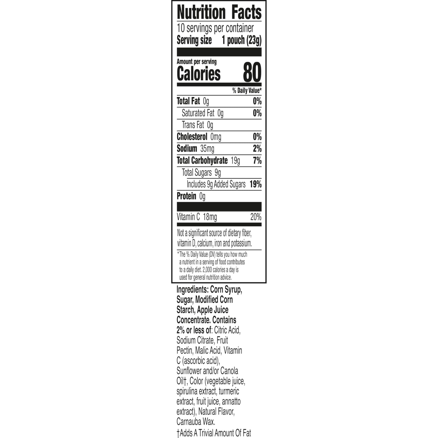 Harry Potter Fruit Flavored Snacks, Fat Free and Gluten Free, 8 oz, 10 Pouches