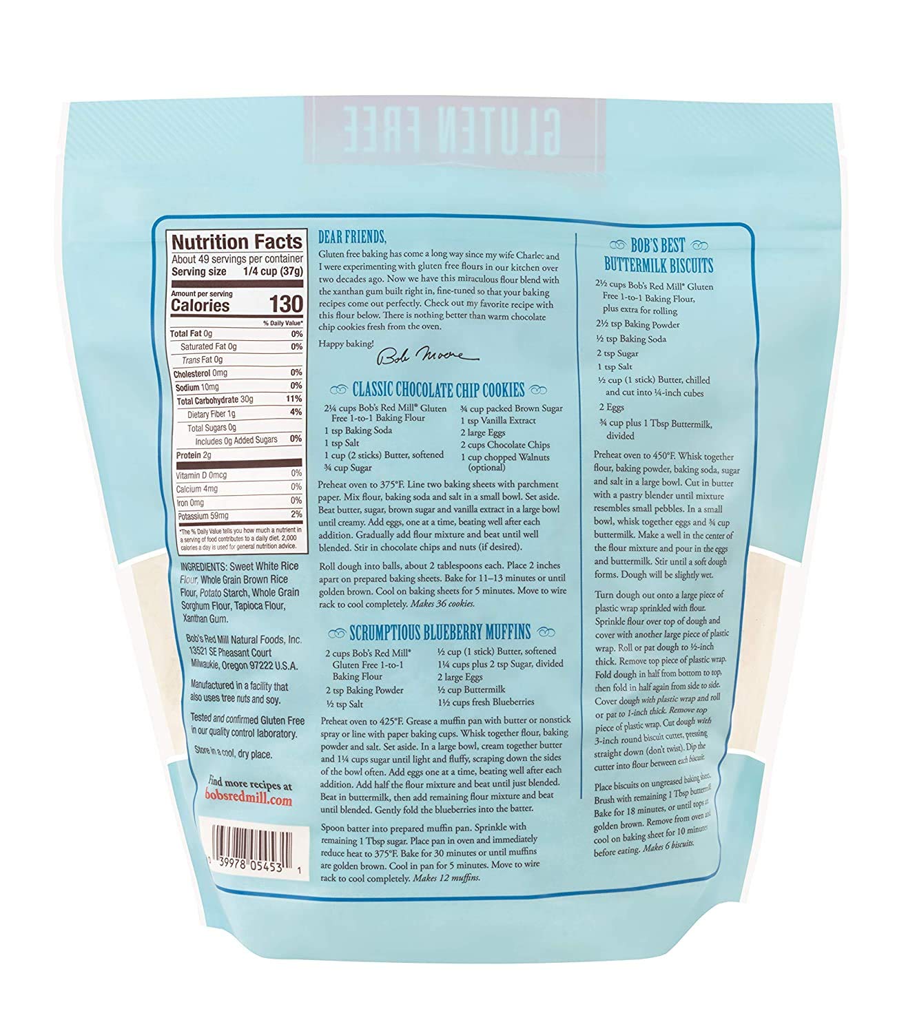 Bob s Red Mill, 1 To 1 Baking Flour (Pack of 2)
