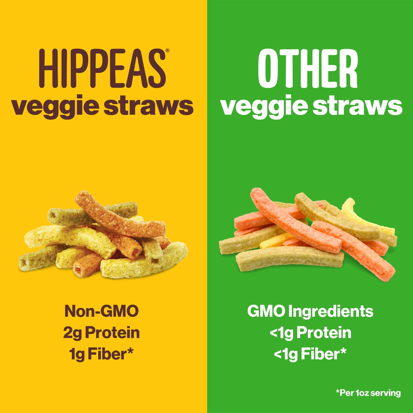 Hippeas Veggie Straws, Variety Pack: Straight Up Sea Salt, Sour Cream & Onion, Rockin Ranch, 0.75 Ounce (Pack Of 18), 2G Protein