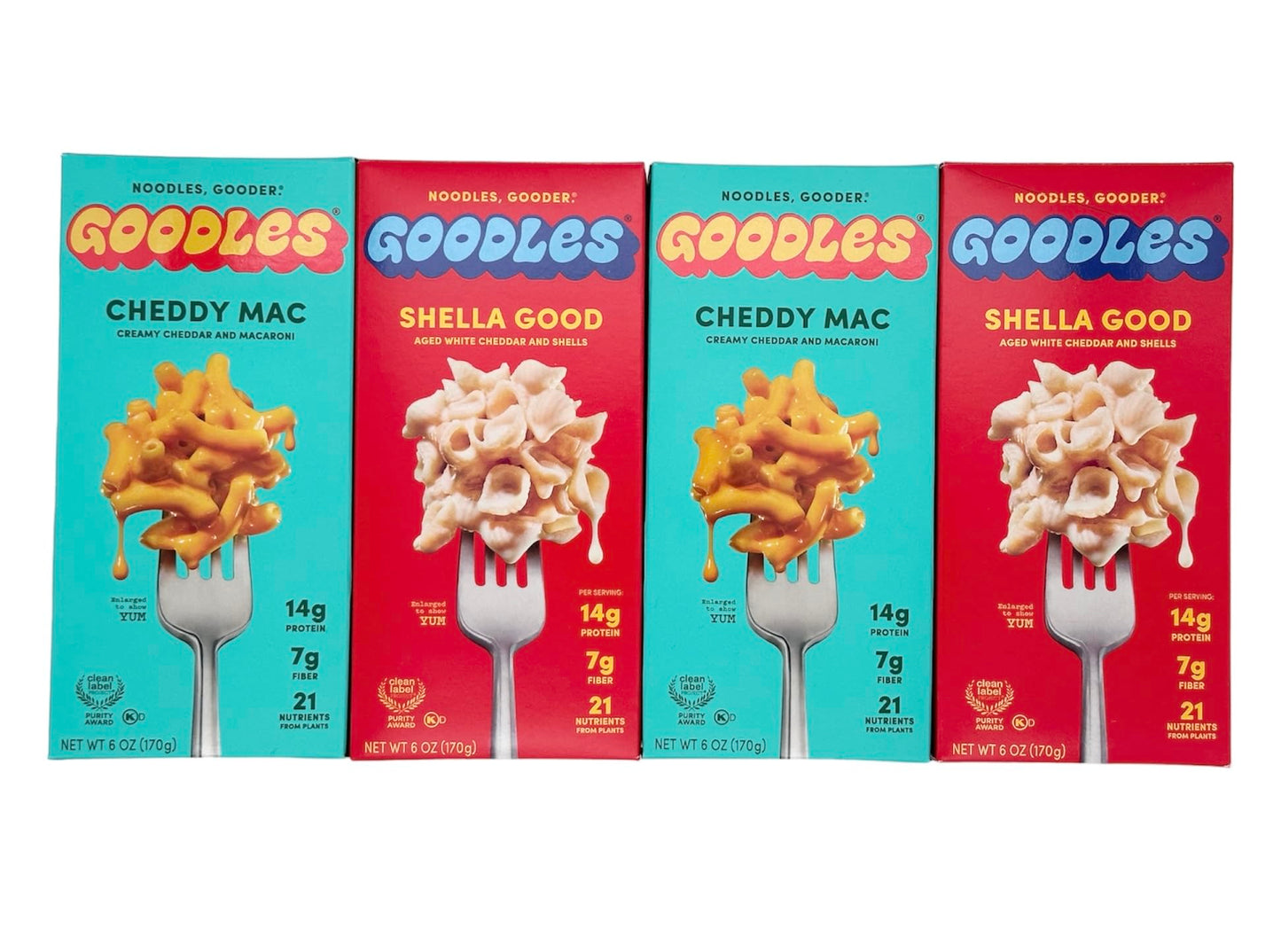 Generic Priv   Goodles Variety pack - Pack of 4 - Shella Good and Cheddy Mac 6.0 oz