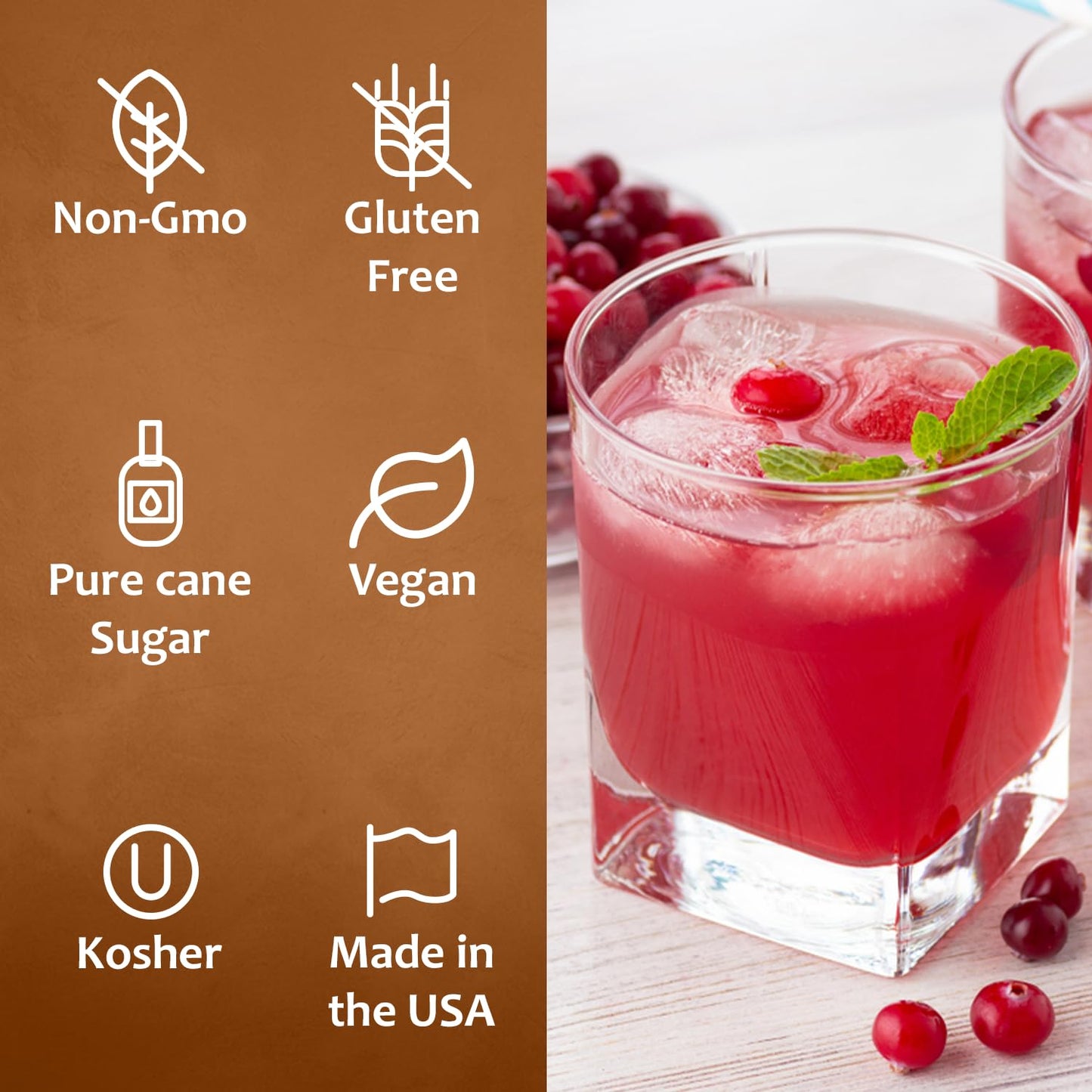Syruvia Cherry Syrup - Premium Flavoring Syrup For Tea, Italian Sodas, Beverages, Desserts, Ice Cream, Cocktails & Mocktails - K