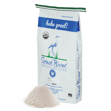 Great River Milling Organic All-Purpose Flour | Lily White All-Purpose Flour | Unbromated & Unbleached | Non-Gmo & Kosher | Balanced Protein & Gluten | Flour For Bread Maker, Ovens | 25 Lb (Pack Of 1)