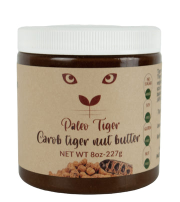 PALEO TIGER | CAROB Tiger Nut Butter | AIP and Paleo Compliant | Nut Free High Prebiotic Ingredients | No Sugar Added | Whole 30
