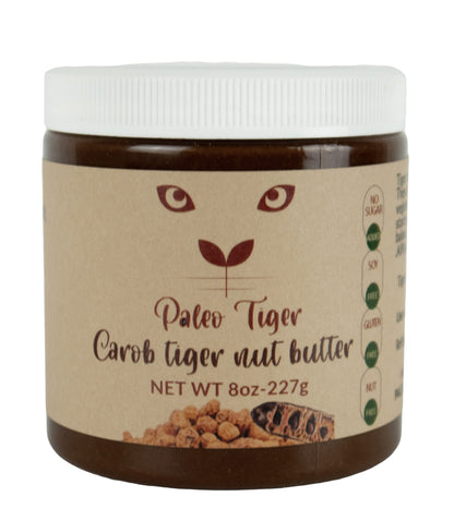 PALEO TIGER | CAROB Tiger Nut Butter | AIP and Paleo Compliant | Nut Free High Prebiotic Ingredients | No Sugar Added | Whole 30