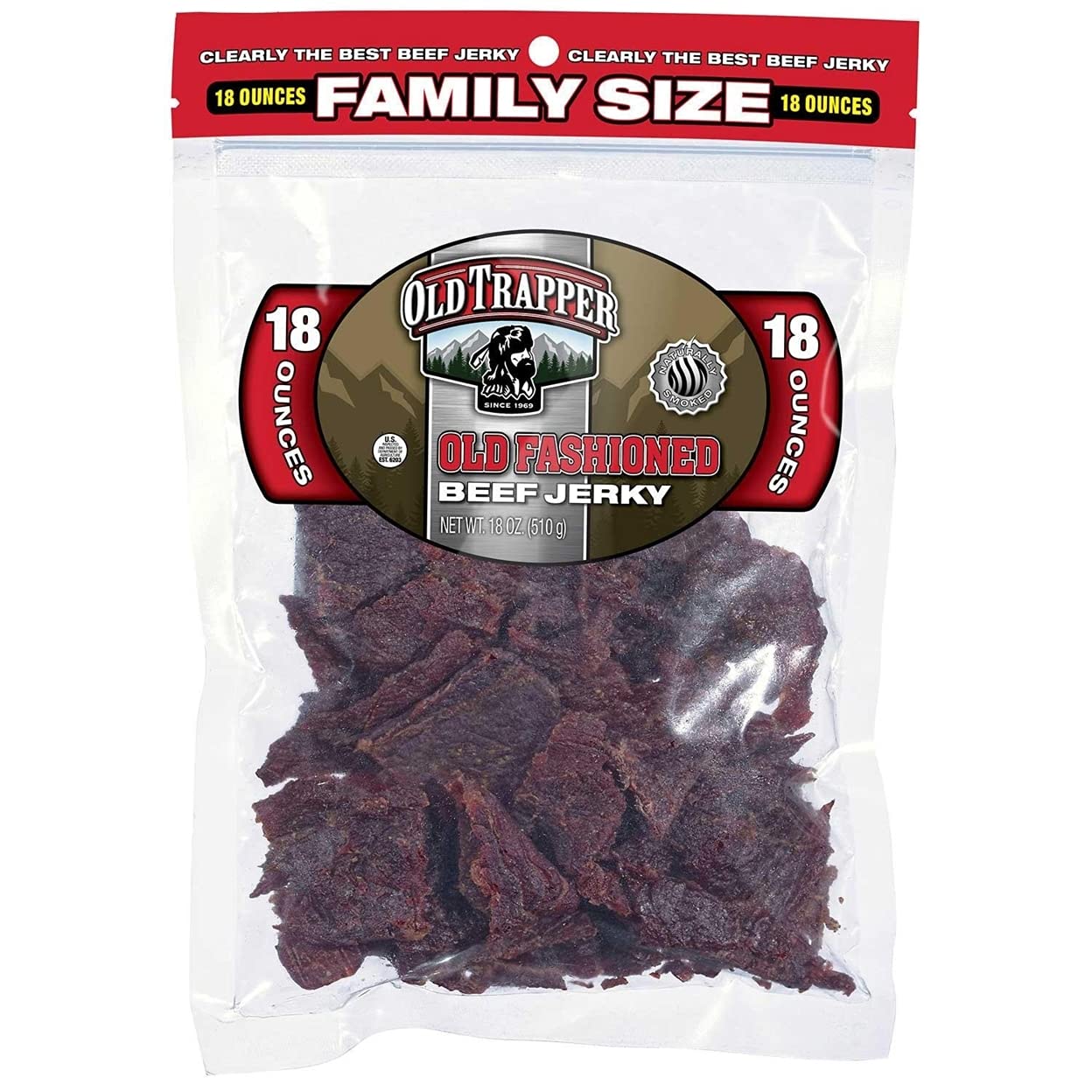 Old Trapper Beef Jerky - Old Fashioned Flavor, 18 Ounce (Pack of 1), Model 980311198