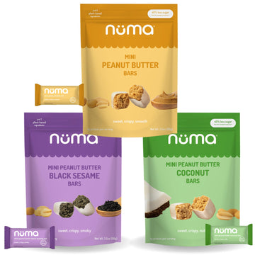 Mini Peanut Butter Bars Variety Pack - Vegan, High Protein, Low Sugar, Low Calorie, All Natural, Gluten Free - Crunchy Plant Bas