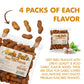 Jerky-n-Spice Uncle Buds Deep Fried Peanuts In Shell 4-Pack | Crunchy Garlic, Hot & Spicy, Organic, Salted Peanut Snacks