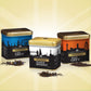 Twinings London Skyline Red, White, & Blue Commemorative Collection Of Loose Leaf Teas, Limited Edition Gift Set, 100G Tins (Pack Of 3), Original English Breakfast, The Earl Grey, & Lady Grey Tins