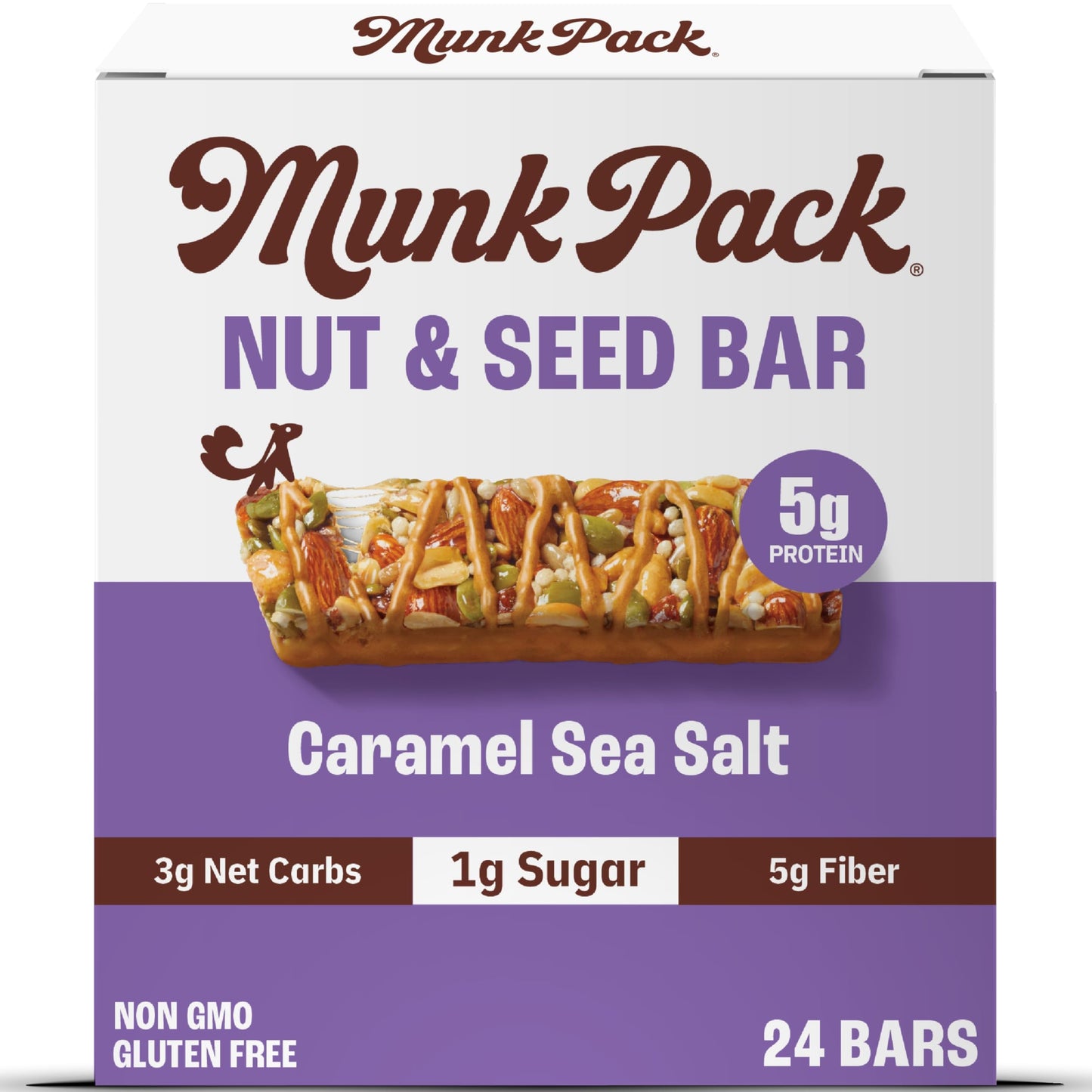 Munk Pack Nut and Seed Snack Bars 5g Protein 1g Sugar 3g Net Carbs Low Sugar Keto and Gluten Free Snack for Adults and Kids Cara