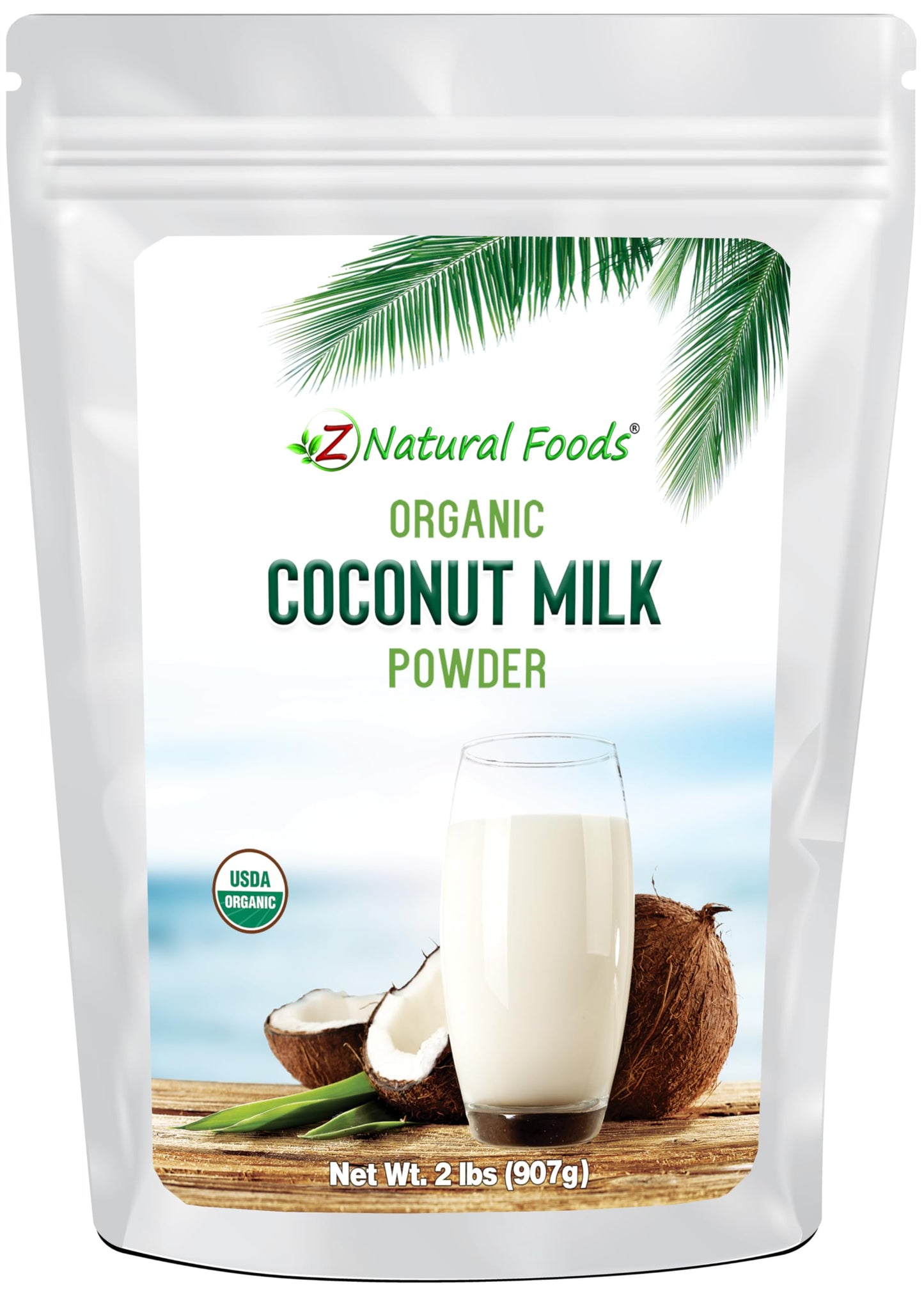 Z Natural Foods Coconut Milk Powder, 100% Powdered Milk, Non-GMO, Gluten-Free, Kosher-Certified, Organic Coconut Milk Powder, 2 