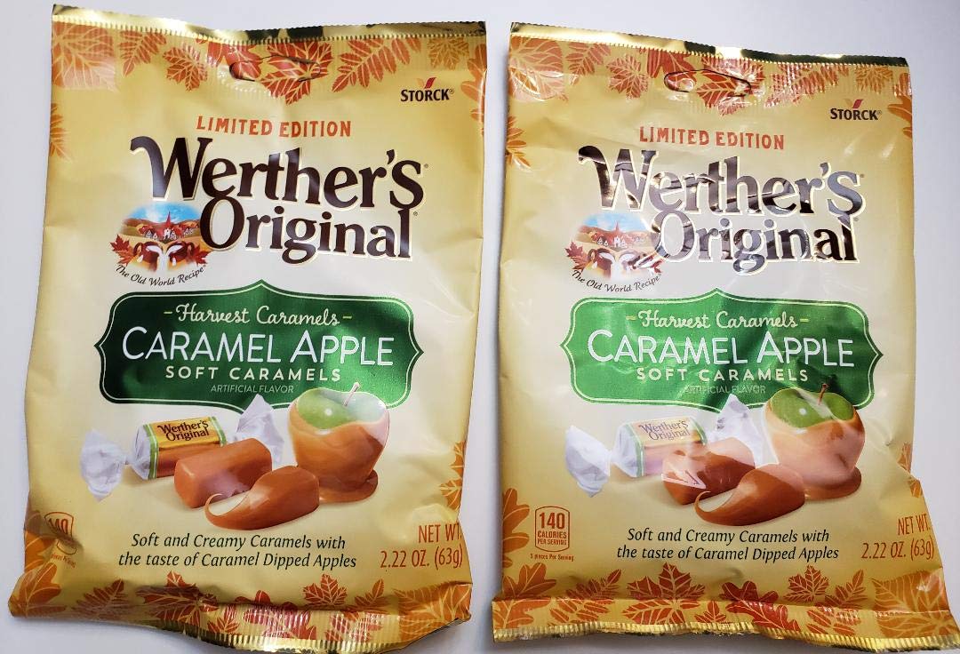 Werther'S Original Harvest Caramels - Caramel Apple Soft Caramels, Limited Edition, 2 Packs