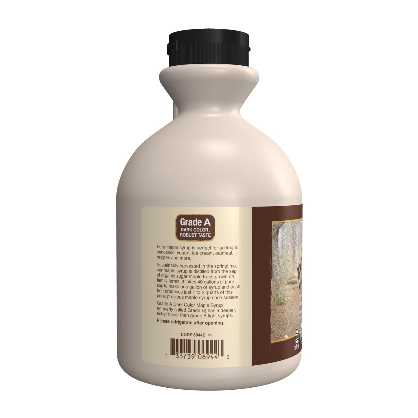 Now Foods, Certified Organic Maple Syrup, Grade A Dark Color, Certified Non-Gmo, Pure, Robust Taste, 32-Ounce