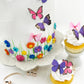 Sugar Robot Edible Butterflies for Cake Decorating - Small 1.75 inches - Pink and Purple Assorted - Premium Quality