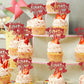 40Pcs Valentines Day Cupcake Toppers Decorations, Red Glitter Happy Valentines Day Cupcake Toppers For Valentine'S Day Decoratio