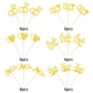 YCTHUNFISH Bridal Shower Cupcake Toppers, 36 Pack Glitter Diamond Ring Picks, Gold, Bamboo