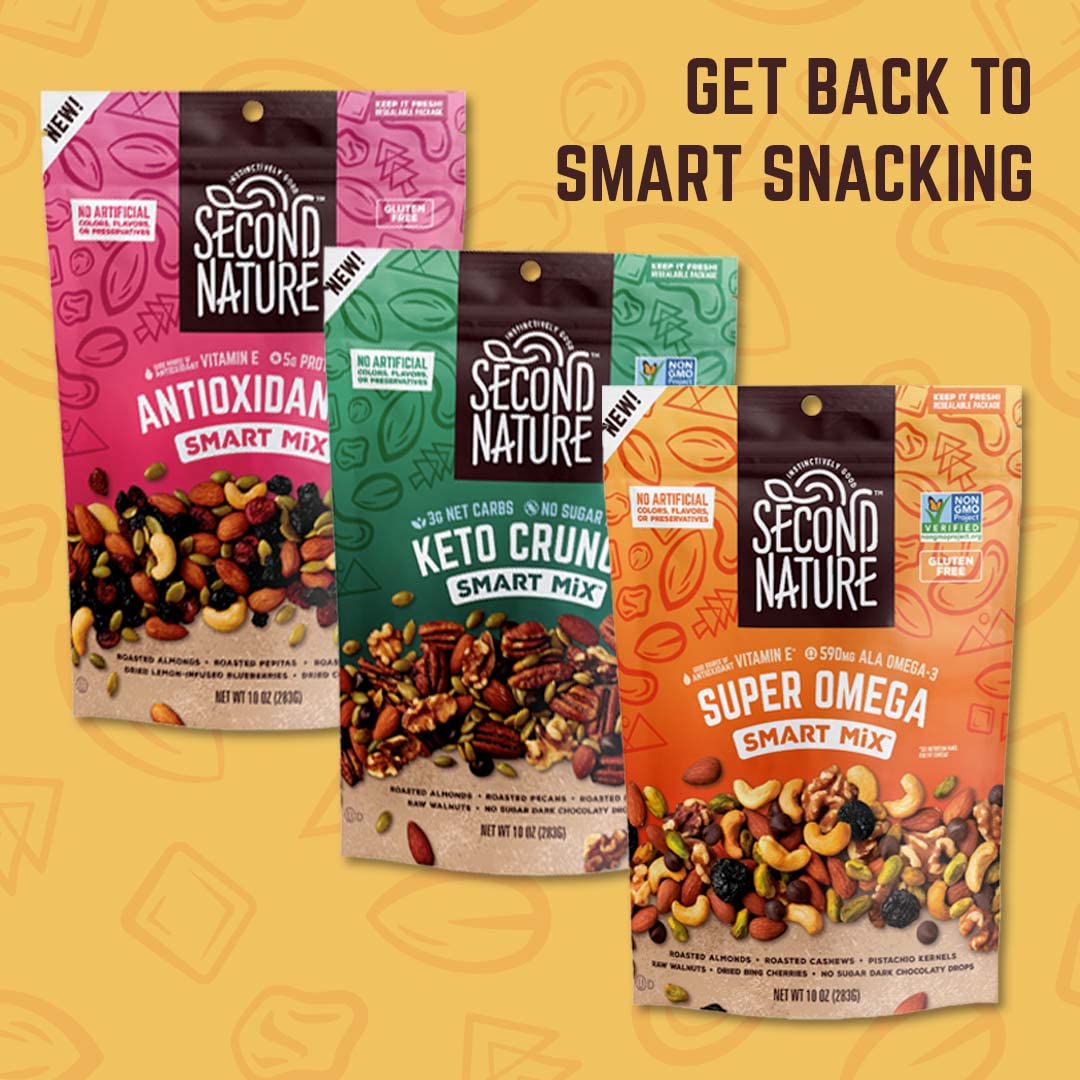 Second Nature Antioxidant+ Smart Mix, Good Source Of Antioxidant Vitamin E, No Artificial Colors, Flavors Or Preservatives, Low
