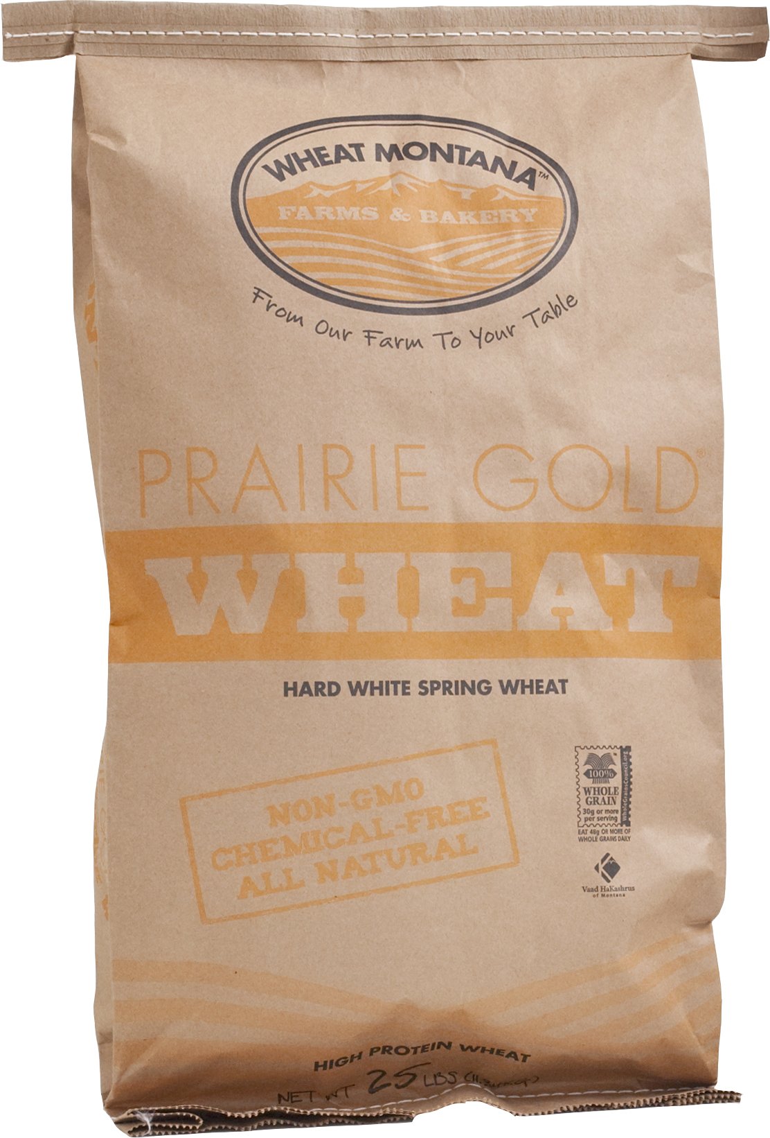 Wheat Montana Prairie Gold Hard White Wheat, 25 Pound Bag