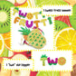 Twotti Frutti Birthday Banner Summer Party Cake Topper Twotti Fruity Birthday Decorations Fruit 2nd Birthday Party Supplies