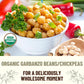 Mountain High Organics Certified Organic Dried Garbanzo Beans, Bulk, Non Gmo, Vegan, Sproutable Dried Chickpeas, Plant Based Pro