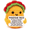 LuoHere Mini Crochet Taco Doll - Wool Yarn, Positive Color, G01 Model, Perfect Gift for Moms, Daughters, Friends, and Coworkers
