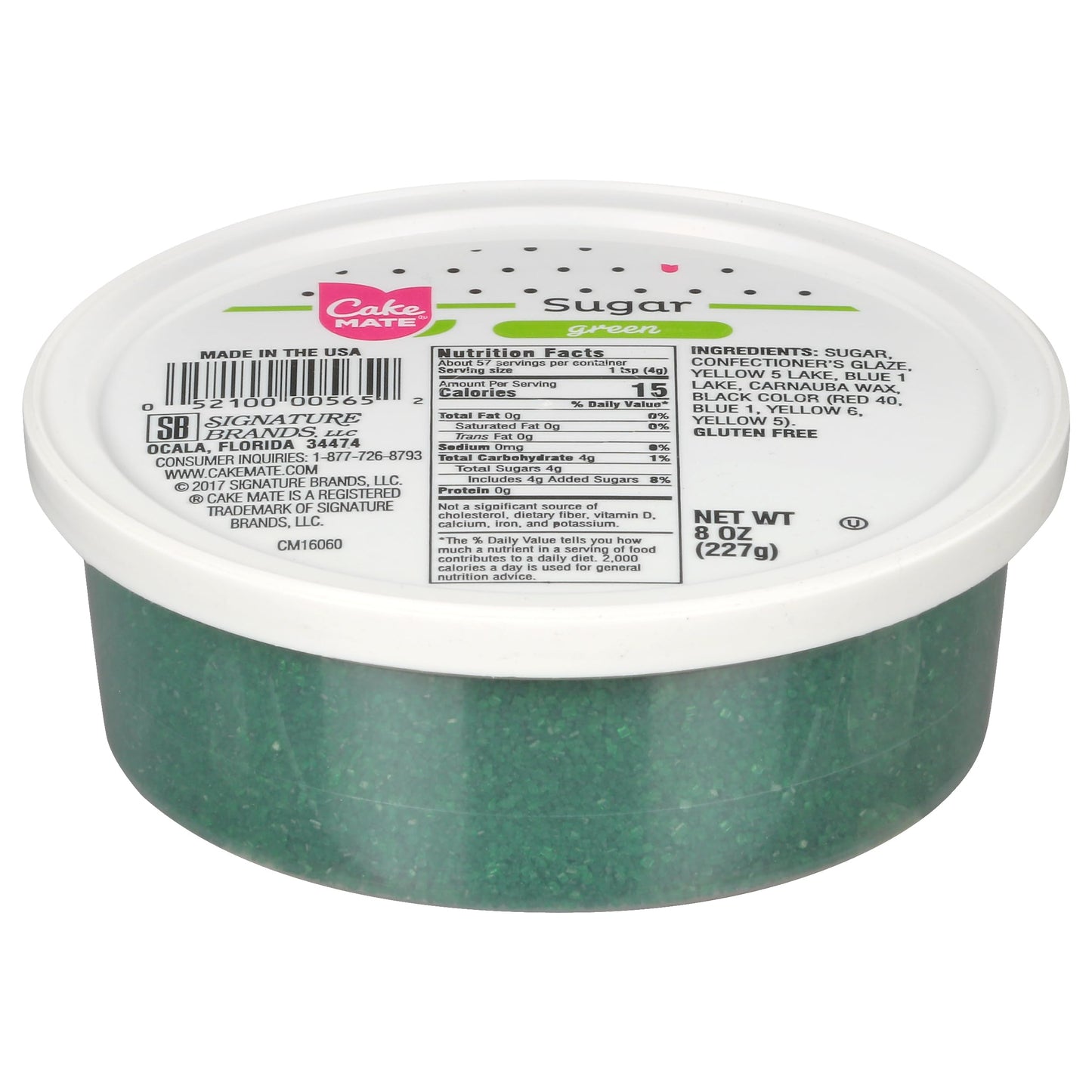 Cake Mate Christmas Green Sanding Sugar - Edible Green Decorating Sugar For Cupcakes  Cakes  Cookies  Desserts  Mixed Flavors - Perfect For Cake Decorating  Holiday Treats  And Special Occasions (8 Oz)