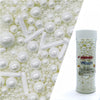 White Sprinkles Candy Mix Size Edible Pearls Cake Decorations Cupcake Toppers Cookie Decorating Perfect for Wedding Party Valent