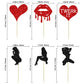 Gyufise 24 Pack Valentines Day Cupcake Toppers Glitter Bachelorette Party Twerk Heart Lipstick Cupcake Food Fruit Picks Bachelor