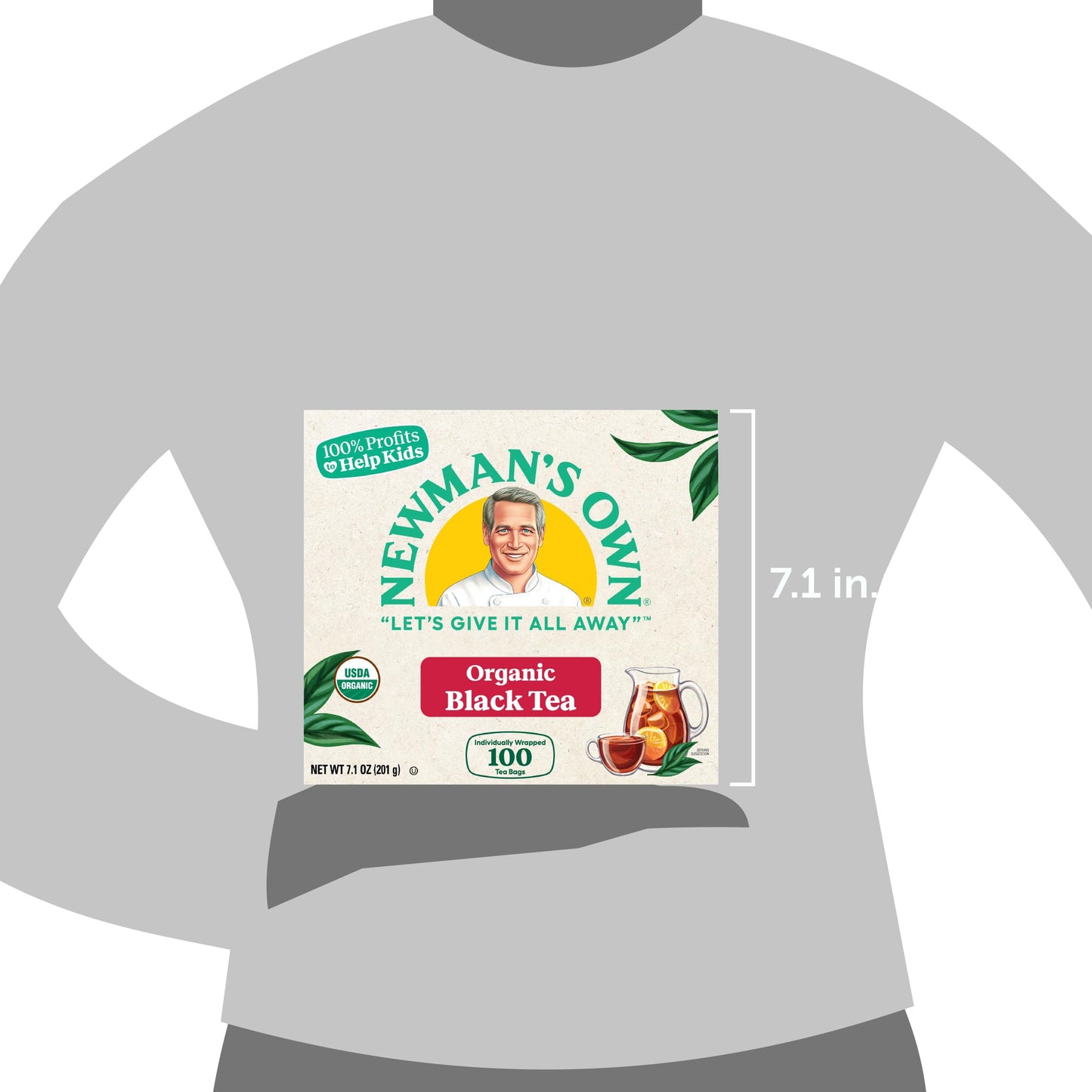 Newmans Own Organic Black Tea - Robust Black Tea, 200 Tea Bags, USDA Certified, Caffeinated, Brew Hot/Cold