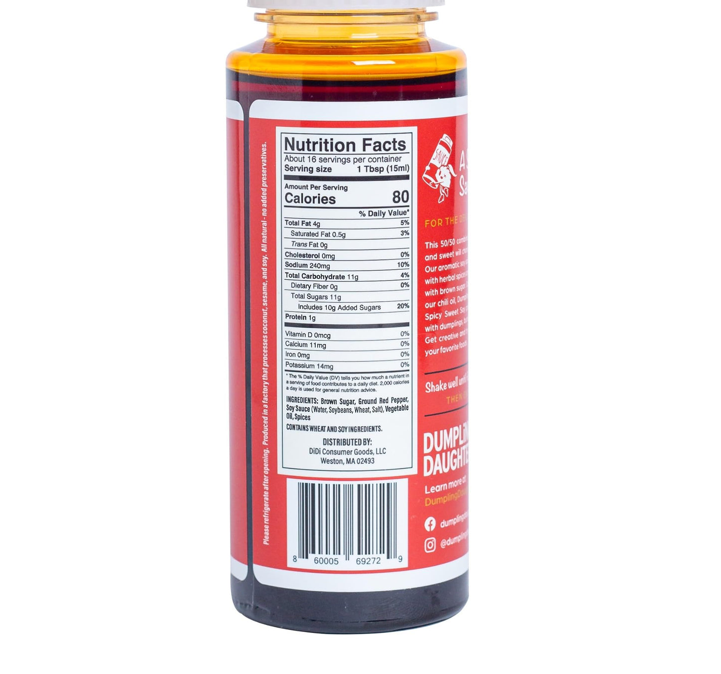 Dumpling Daughter - Spicy Sweet Soy Sauce (8 oz) - Gourmet Asian Dipping Sauce