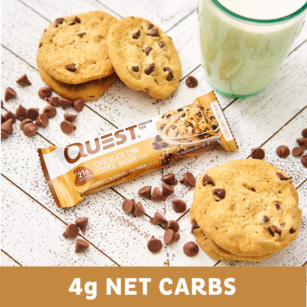 Quest Nutrition Protein Bar Chocolate Chip Cookie Dough 2.12 Oz