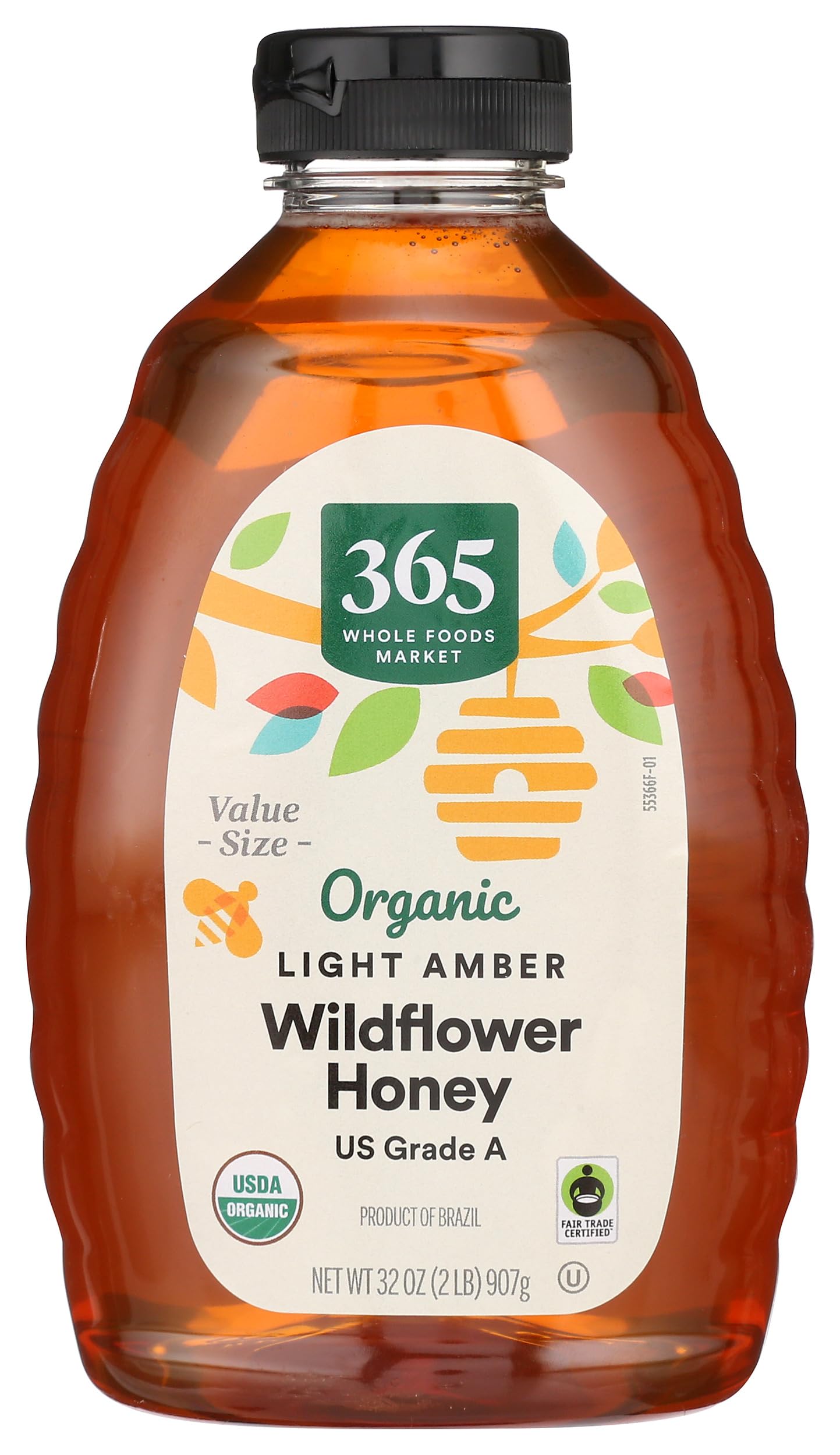 365 by Whole Foods Market, Organic Light Amber Wildflower Honey, 32 Ounce