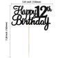 Gyufise 1Pc Happy 12Th Birthday Cake Topper Glitter 12Th Birthday Cake Pick Cheers To 12 Years Old Twelve Fabulous Cake Decorati