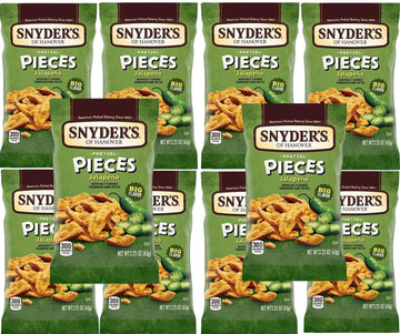 Snyders Jalapeo Pretzel Pieces 2.25 Oz - 10 Pack: Crunchy & Spicy Snack Bites, Bold Flavor Gourmet Spicy Pretzels, Hot Jalapeo S