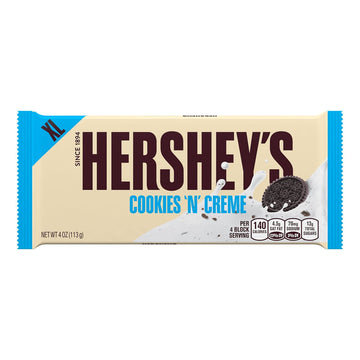 Hershey'S Cookies 'N' Creme Xl, Candy Bars, 4 Oz (12 Count, 16 Pieces)
