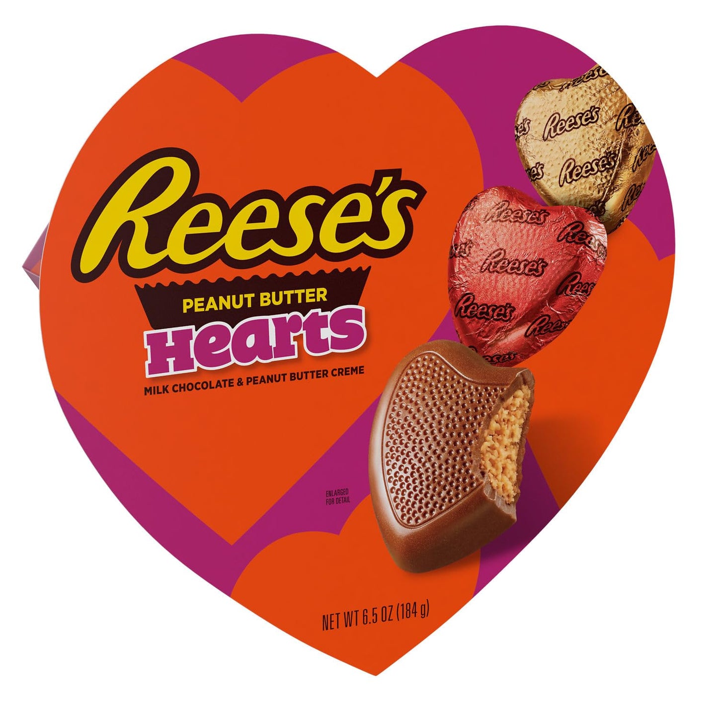 REESES Chocolate Peanut Butter Creme Hearts, Valentines Candy Gift Box, 6.5 oz