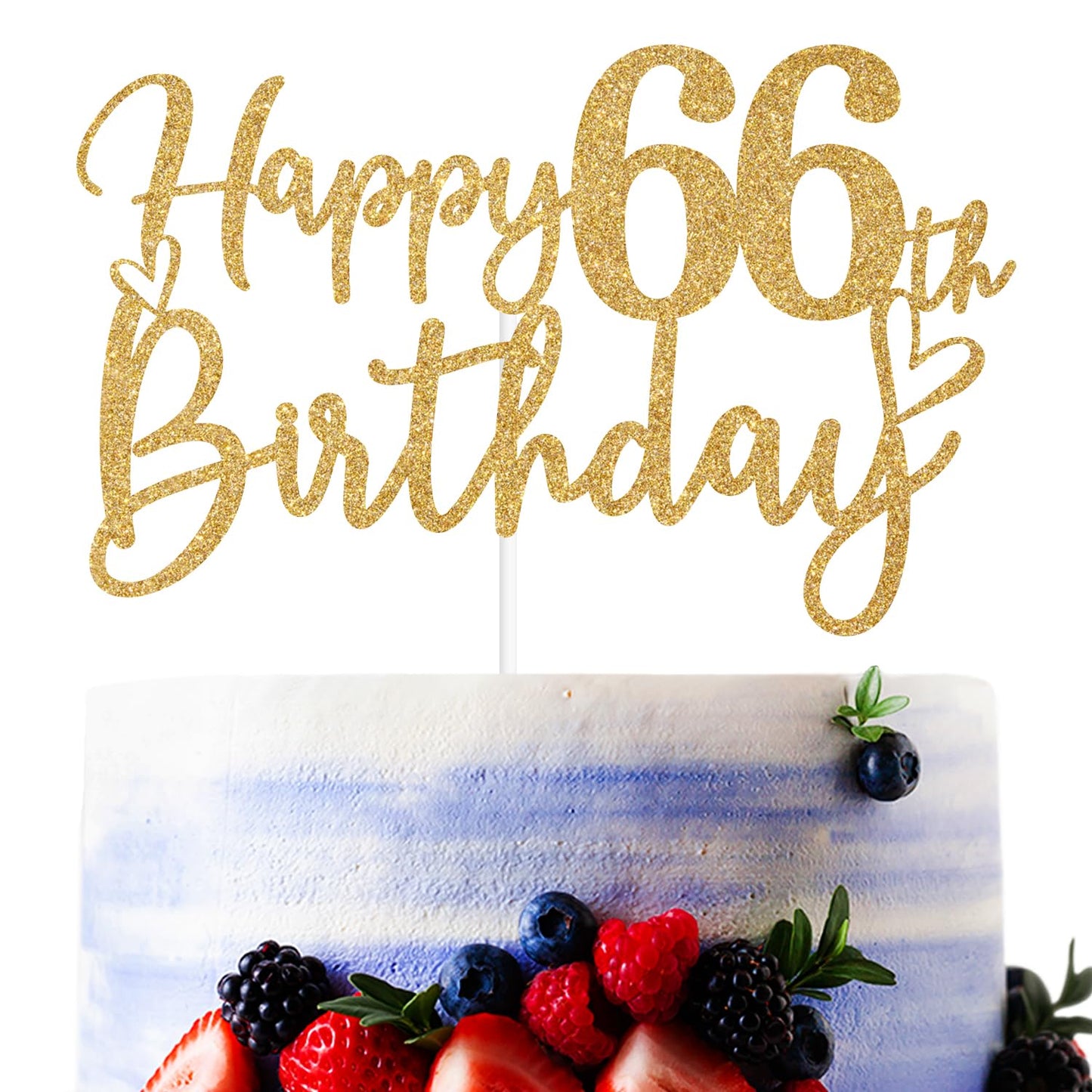Sriburcio Gold Glitter Happy 67th Birthday Cake Topper, Funny Party Decorations - Model SH--1107, Color 67