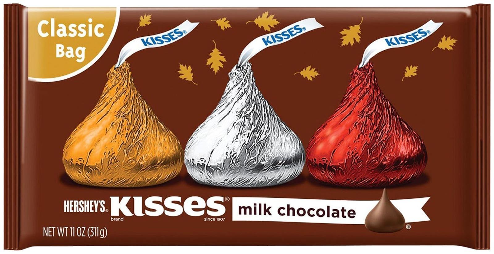HERSHEYS Milk Chocolate Kisses Fall Harvest - 11 oz, Model 3400013023
