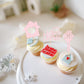 Gyufise Cupcake Toppers - 24 Pack Glitter Housewarming Picks, Light Pink, Paper