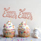 Ercadio 36 Pack Happy Easter Cupcake Toppers Rose Gold Glitter Bunney Ear Cupcake Picks Happy Easter Theme Party Cake Decoration