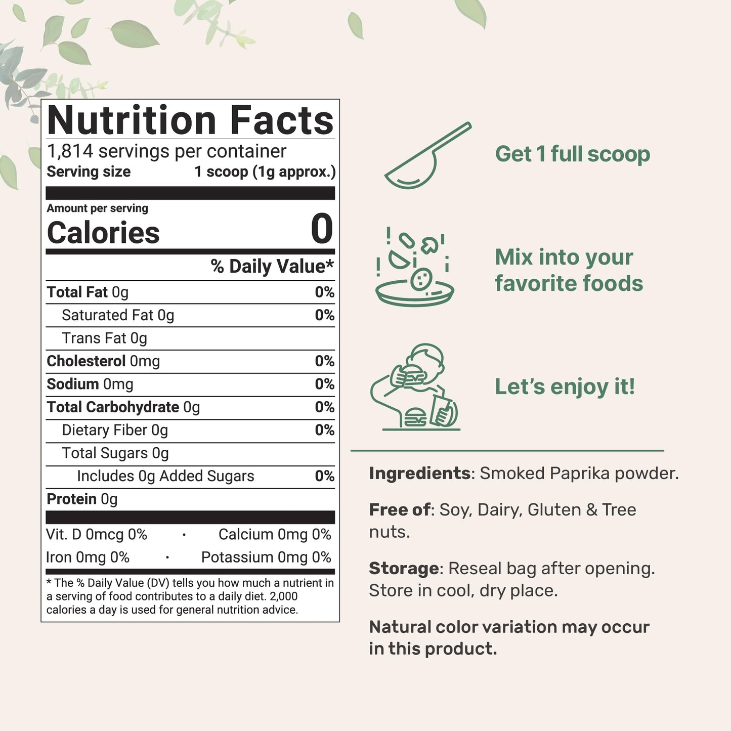 Micro Ingredients Smoked Paprika Powder, Sweet & Smoky Flavor, 64 oz, Non-GMO, Additive Free