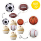 36 Pcs Sports Cupcake Toppers Baseball Cupcake Picks Football Soccer Ball Toothpicks Rugby Basketball Cake Decorations For Sport