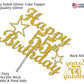 55 Birthday Cake Topper Gold Glitter, Party Decoration Ideas, Premium Quality, Sturdy Doubled Sided Glitter, Acrylic Stick. Made