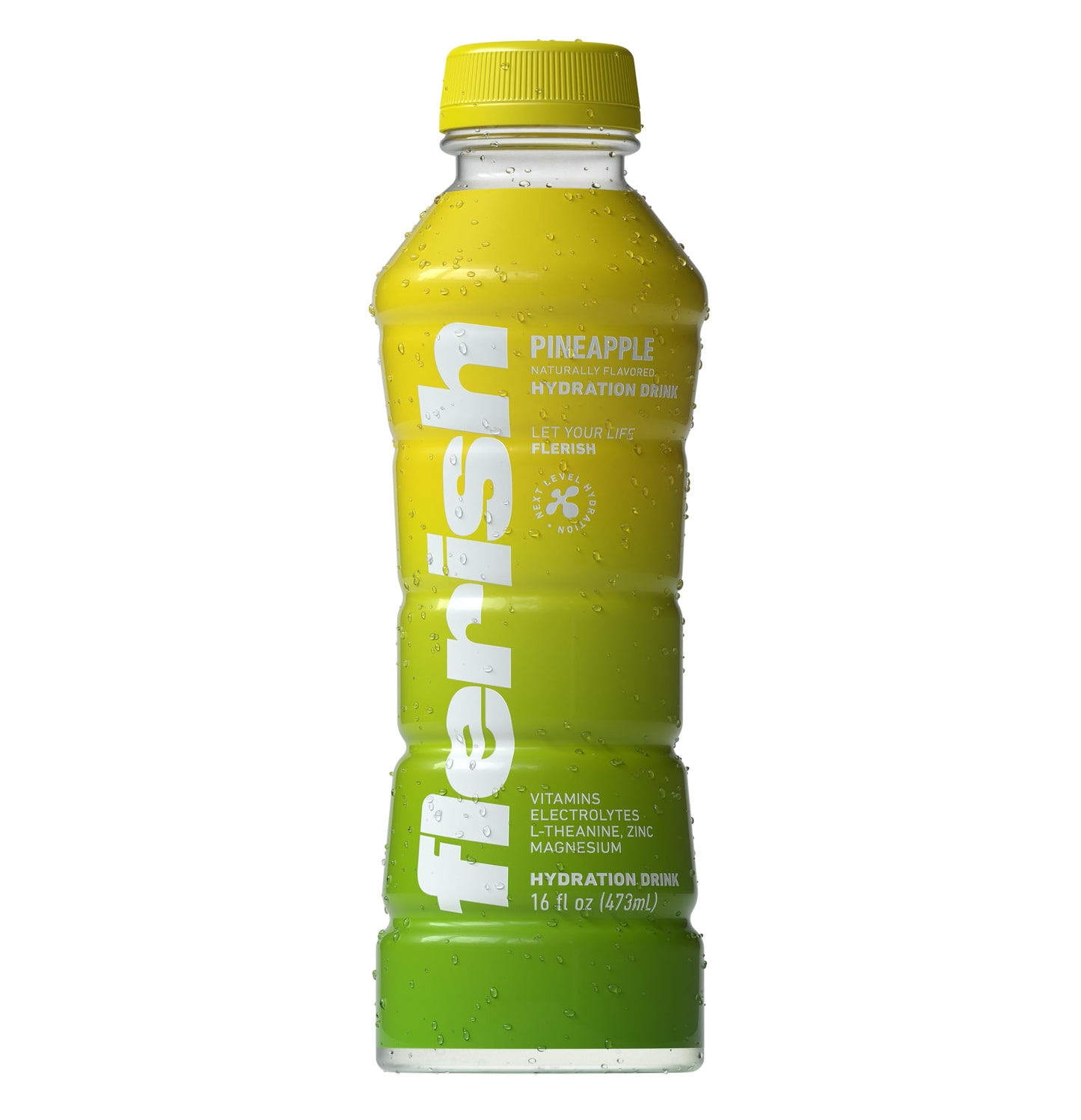 FLERISH Enhanced Hydration Drink | Watermelon & Pineapple | Electrolytes, Magnesium & L-Theanine | 12-Pack, 16 fl oz