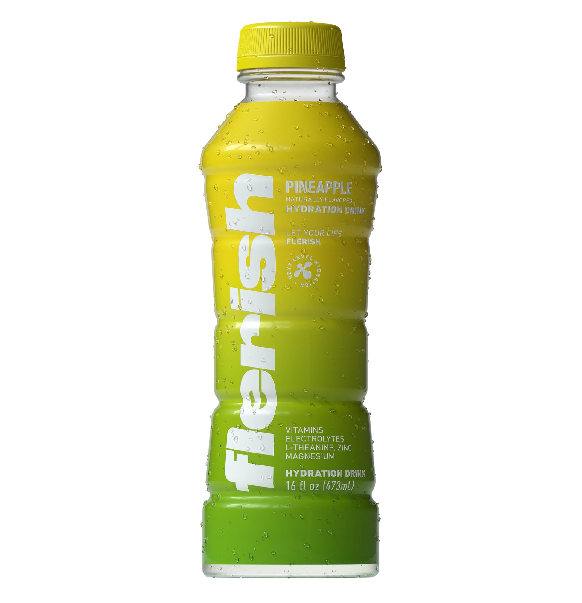 FLERISH Enhanced Hydration Drink | Watermelon & Pineapple | Electrolytes, Magnesium & L-Theanine | 12-Pack, 16 fl oz