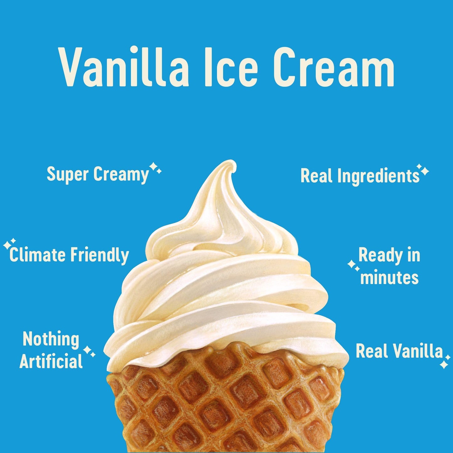 Coldsnap Vanilla Ice Cream Pods - Premium, Creamy Single-Serve Vanilla Dessert Made In Minutes- Frozen Treat With Zero Prep - Co